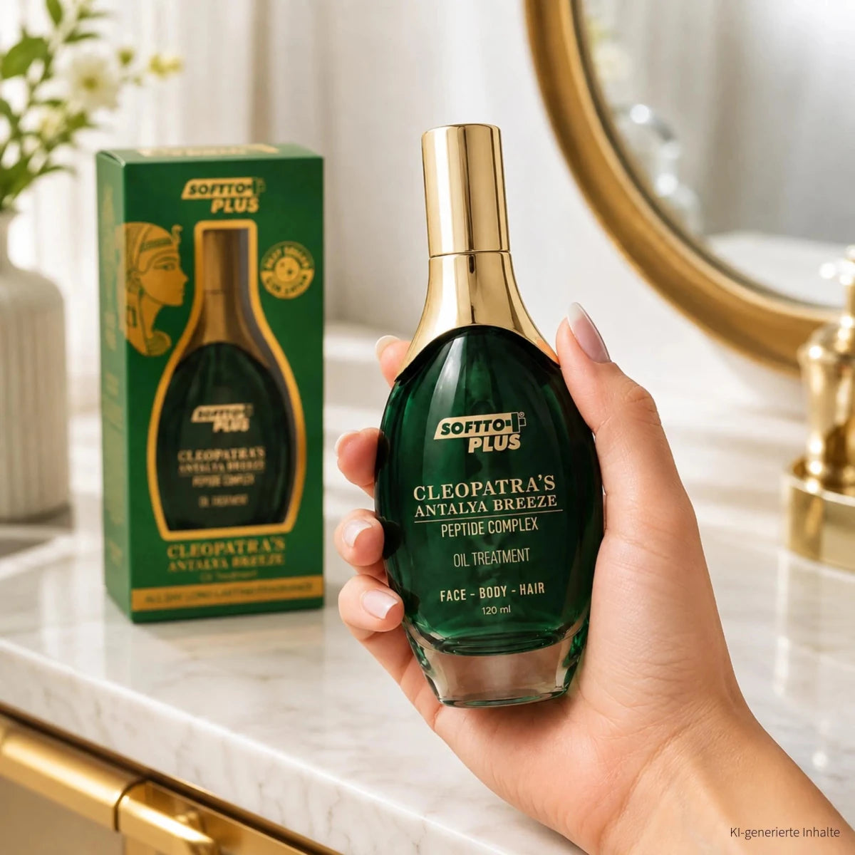 SOFTTO PLUS Cleopatra's Antalya Breeze aliejus su peptidų kompleksu, 120 ml-Plaukams, veidui ir kūnui-Damų Kampelis