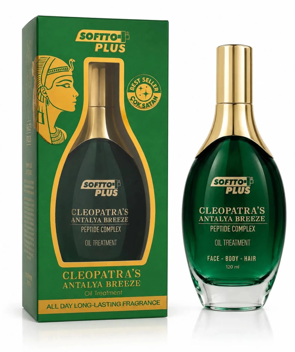 SOFTTO PLUS Cleopatra's Antalya Breeze aliejus su peptidų kompleksu, 120 ml-Plaukams, veidui ir kūnui-Damų Kampelis
