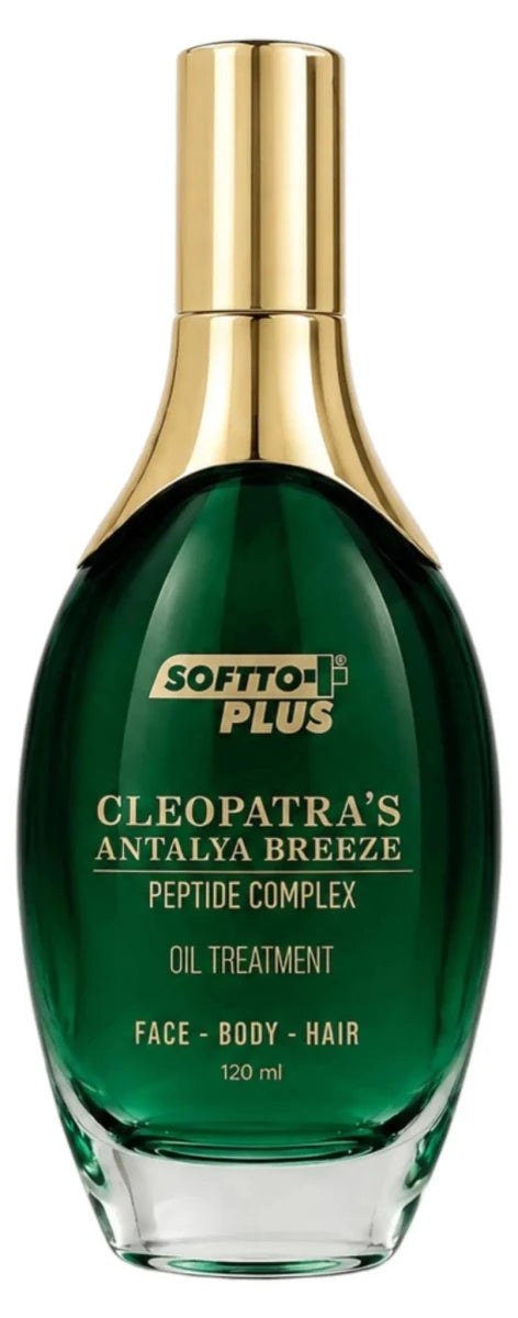 SOFTTO PLUS Cleopatra's Antalya Breeze aliejus su peptidų kompleksu, 120 ml-Plaukams, veidui ir kūnui-Damų Kampelis