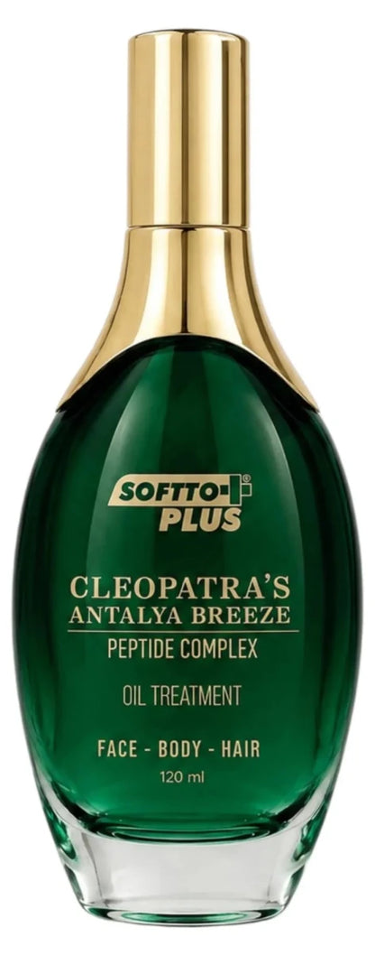 SOFTTO PLUS Cleopatra's Antalya Breeze aliejus su peptidų kompleksu, 120 ml-Plaukams, veidui ir kūnui-Damų Kampelis