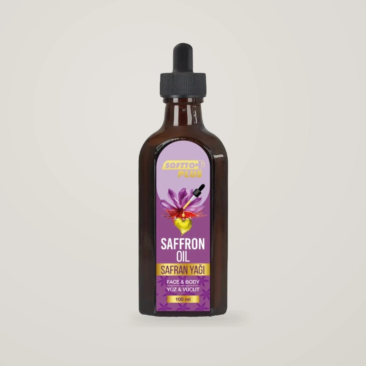 SOFTTO PLUS Šafrano aliejus veidui ir kūnui, 100 ml-Veidui ir kūnui-Damų Kampelis