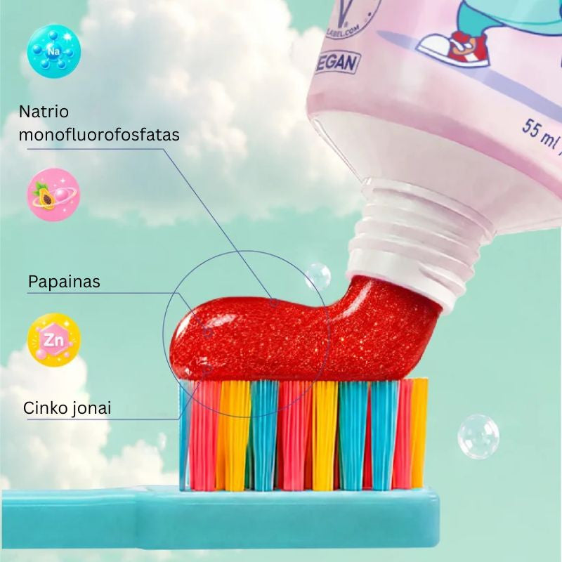 SPLAT Juicy Lab vaikiška dantų pasta Watermelon (arbūzų skonio), 55 ml