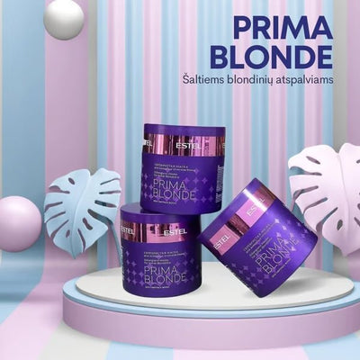ESTEL PRIMA BLONDE plaukų kaukė blondinėms 300ml violetinė