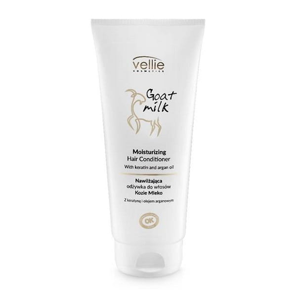 VELLIE COSMETICS Goat Milk drėkinamasis plaukų kondicionierius, 200 ml-plaukams-Damų Kampelis