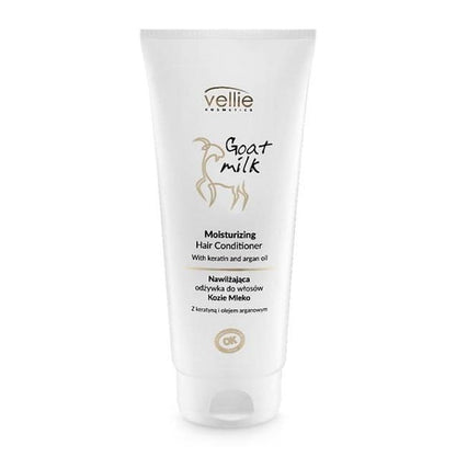 VELLIE COSMETICS Goat Milk drėkinamasis plaukų kondicionierius, 200 ml-plaukams-Damų Kampelis