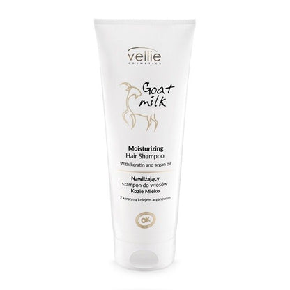 VELLIE COSMETICS Goat Milk drėkinamasis plaukų šampūnas, 250 ml-plaukams-Damų Kampelis
