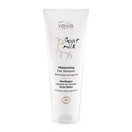 VELLIE COSMETICS Goat Milk drėkinamasis plaukų šampūnas, 250 ml-plaukams-Damų Kampelis