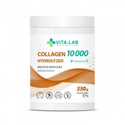 VITA-LAB Kolagenas hidrolizuotas 10000 + vitaminas C, 330 g.(Lietuviškas) - sveikatai - Damų Kampelis