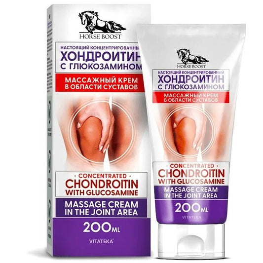 VITATEKA HorseBoost masažo kremas sąnariams su chondroitinu ir gliukozaminu, 200 ml-Kūnui-Damų Kampelis