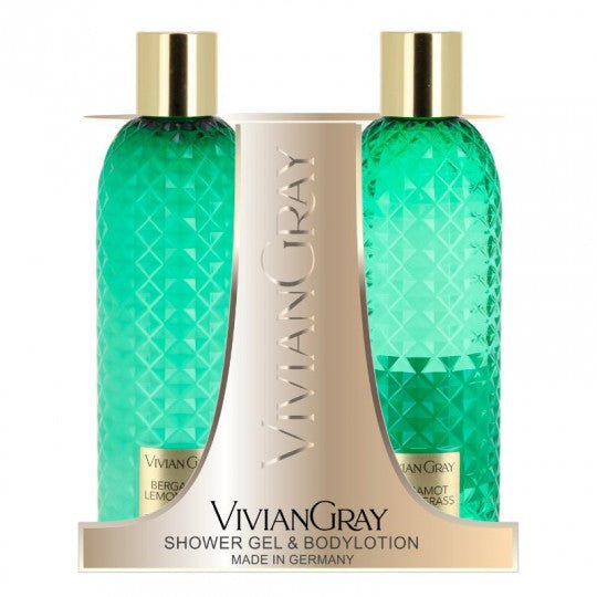 VIVIAN GRAY rinkinys dušo želė ir kūno losjonas Gemstone Bergamot & Lemongrass, 2 x 300 ml - neaktyvinti - Damų Kampelis