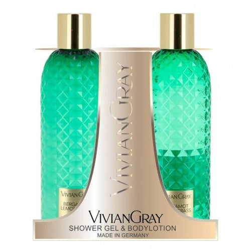VIVIAN GRAY rinkinys dušo želė ir kūno losjonas Gemstone Bergamot & Lemongrass, 2 x 300 ml - neaktyvinti - Damų Kampelis