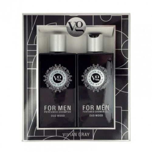 VIVIAN GRAY rinkinys vyrams dušo želė ir šampūnas Oud Wood, 2x350 ml - kūnui - Damų Kampelis